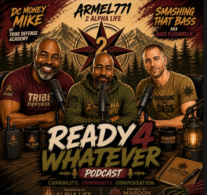 Original Ready 4 Whatever trio artwork featuring the three hosts